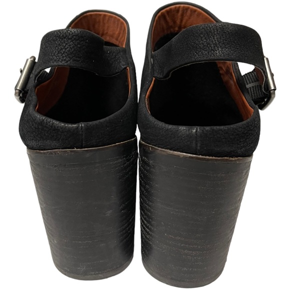 LUCKY BRAND Machiko Bootie Heels Black Nubuck Leather Sling Back Size 10 - Picture 4 of 8